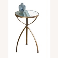 Dessau Home Gold Mirror Top Table
