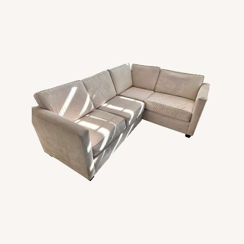 Used Custom Made Natural Fabric 2 Piece Sectional for sale on AptDeco
