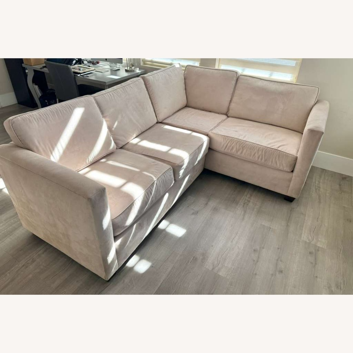 Custom Made Natural Fabric 2 Piece Sectional - image-1