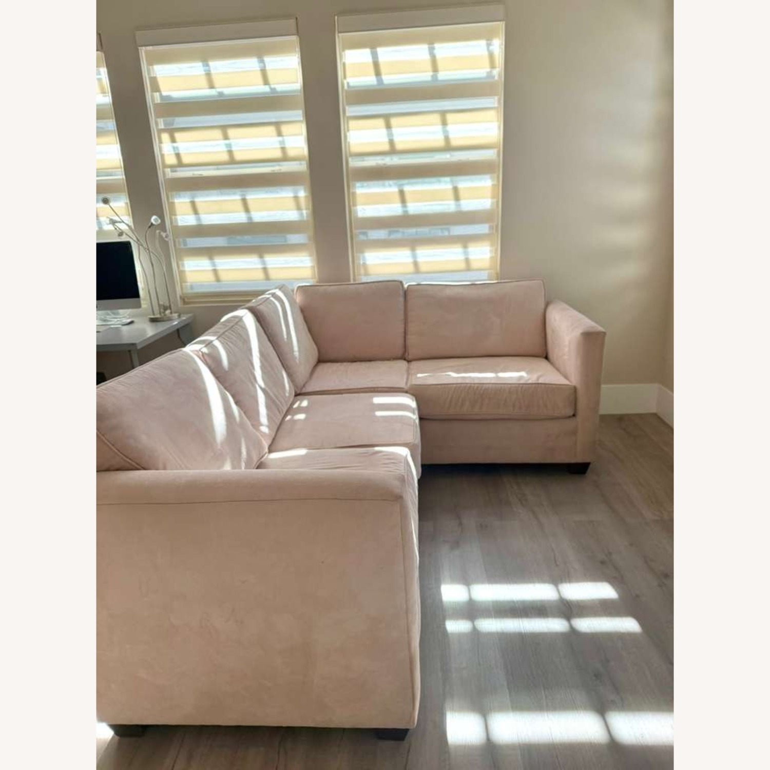 Custom Made Natural Fabric 2 Piece Sectional - image-2