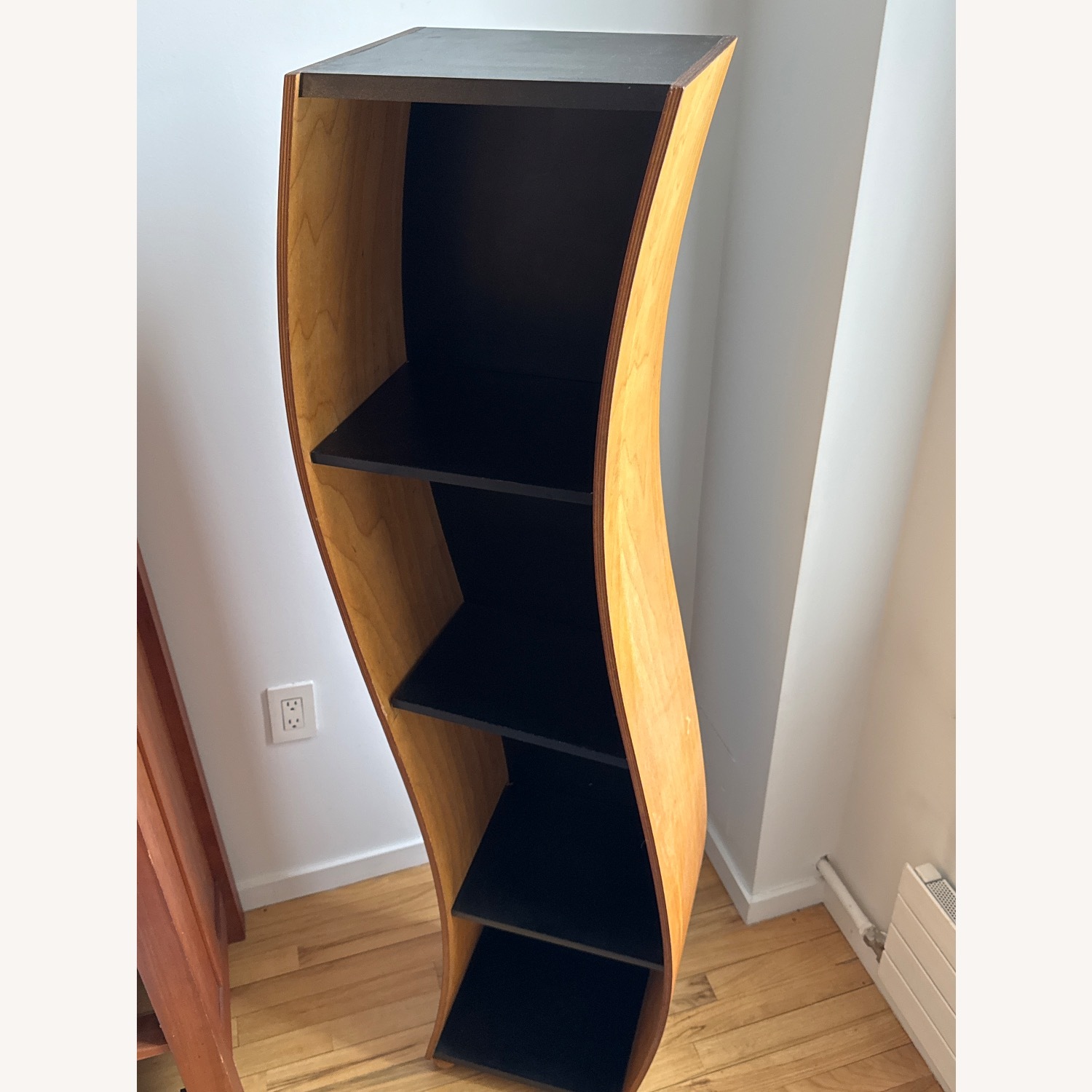 Wavy Wooden Display Shelf - image-4