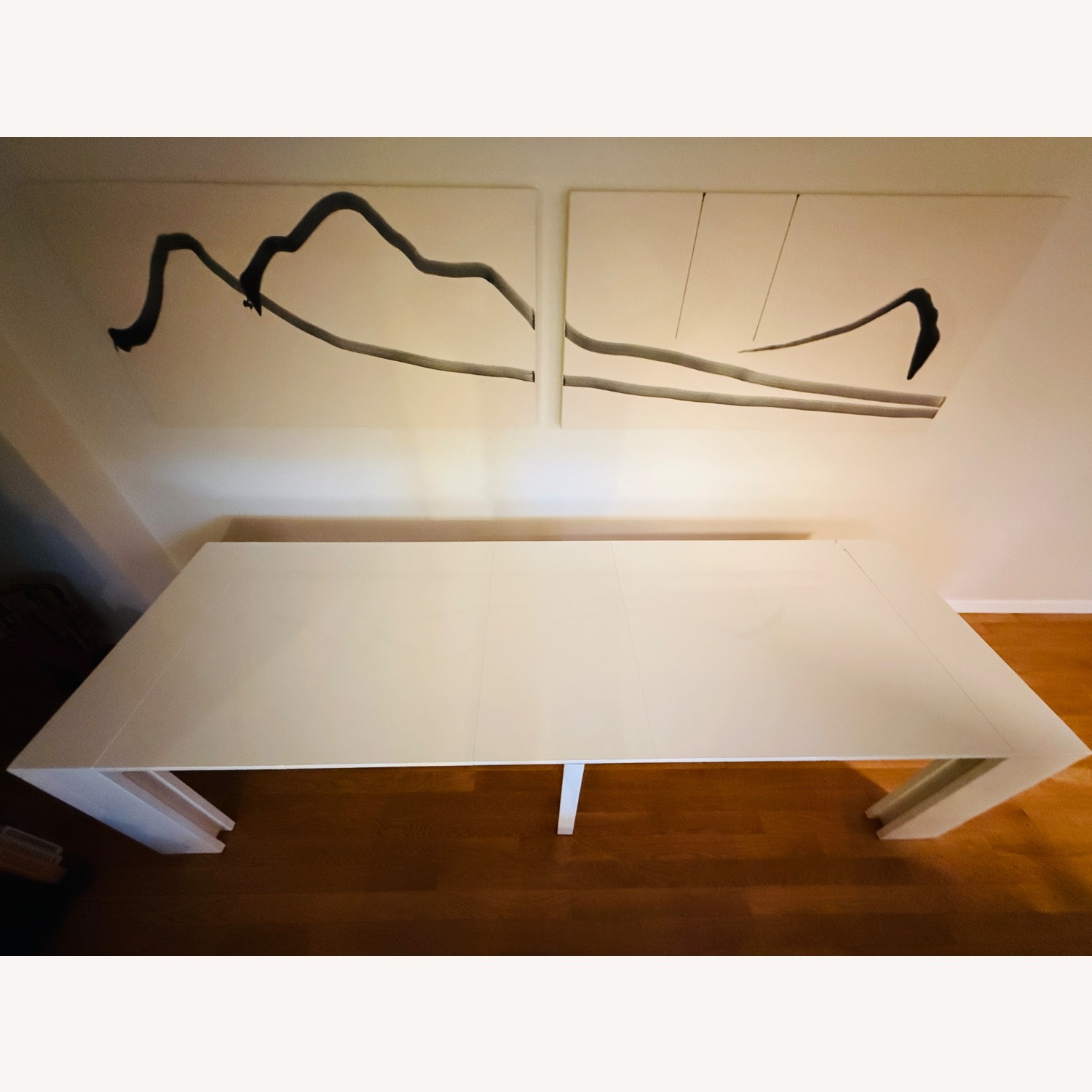 Maxmindecor White Lacquer Dining Table - image-2