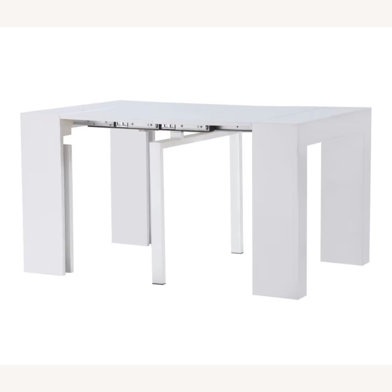 Maxmindecor White Lacquer Dining Table - image-6