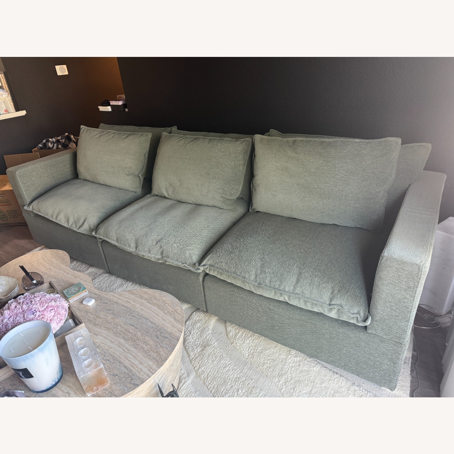 Albany Park Spruce Green Kova 3+ Piece Sectional - image-2