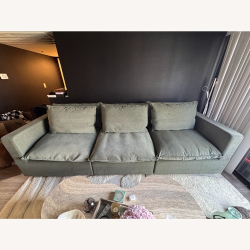 Used Albany Park Spruce Green Kova 3+ Piece Sectional for sale on AptDeco