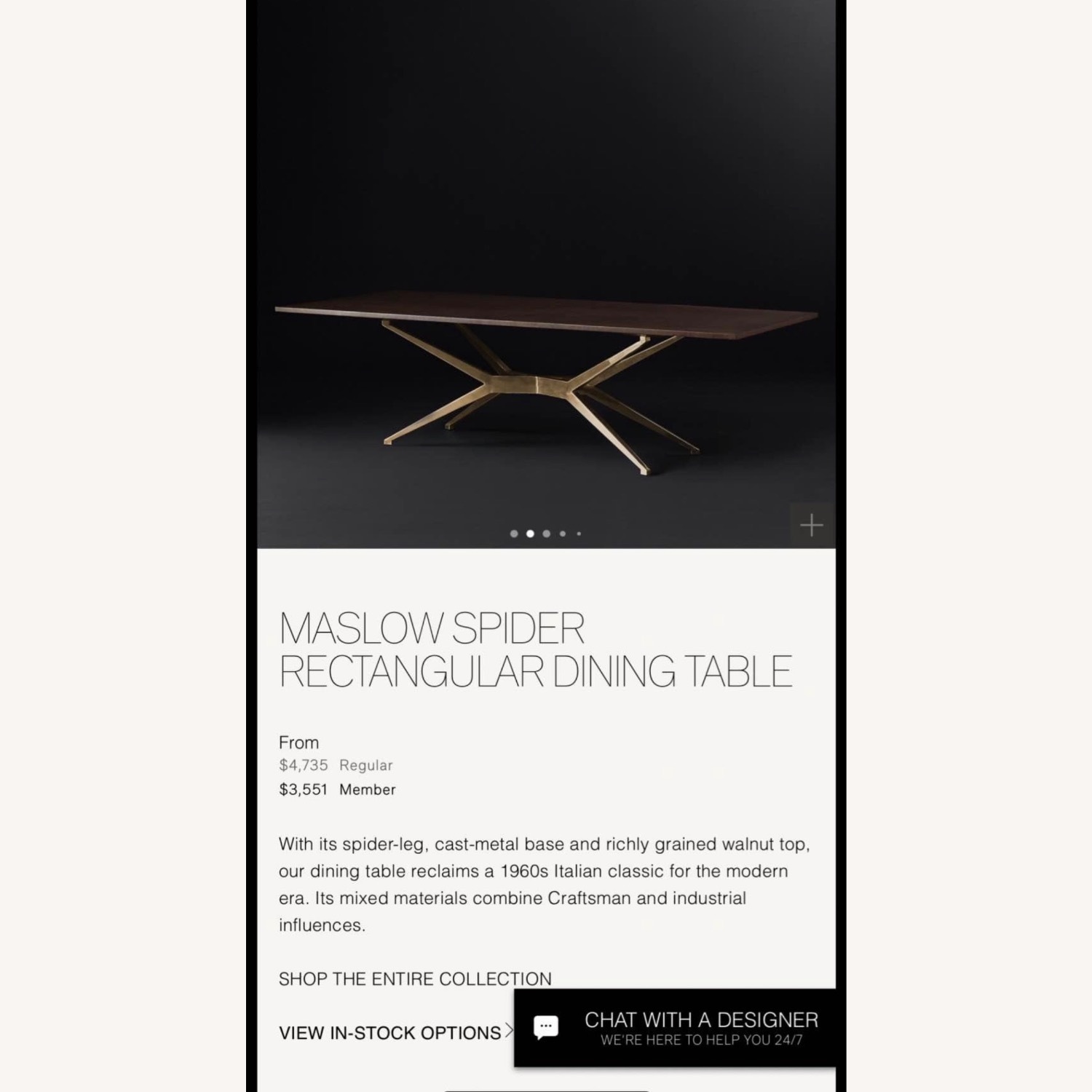Restoration Hardware Dark Brown Dining Table - image-3