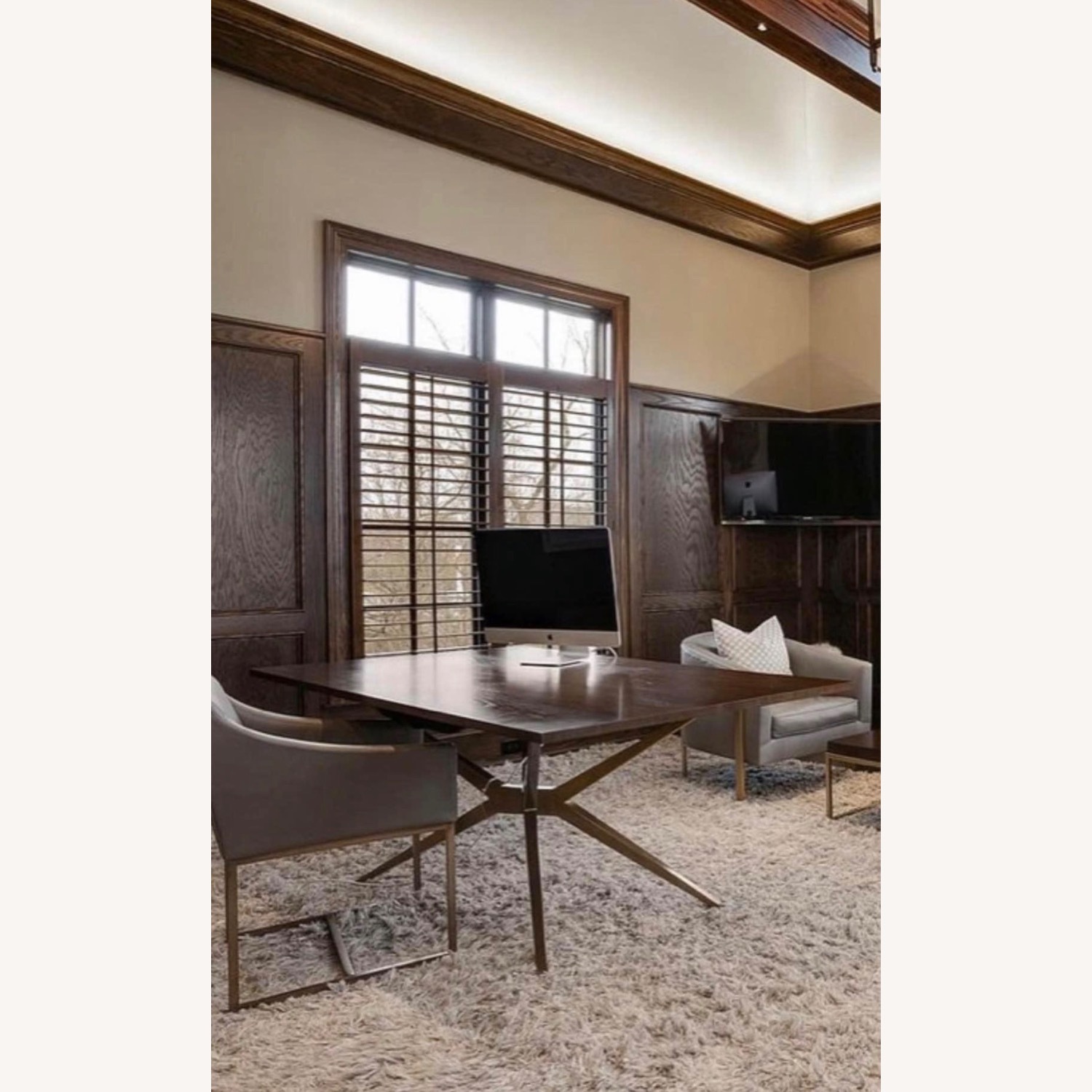 Restoration Hardware Dark Brown Dining Table - image-2