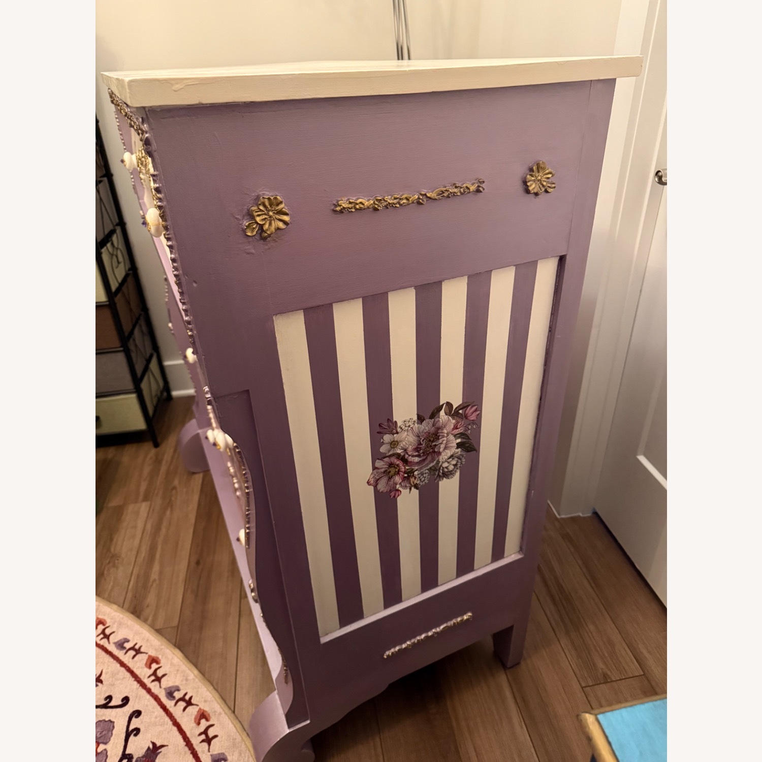 Vintage/Antique Purple Wood Dresser - image-2