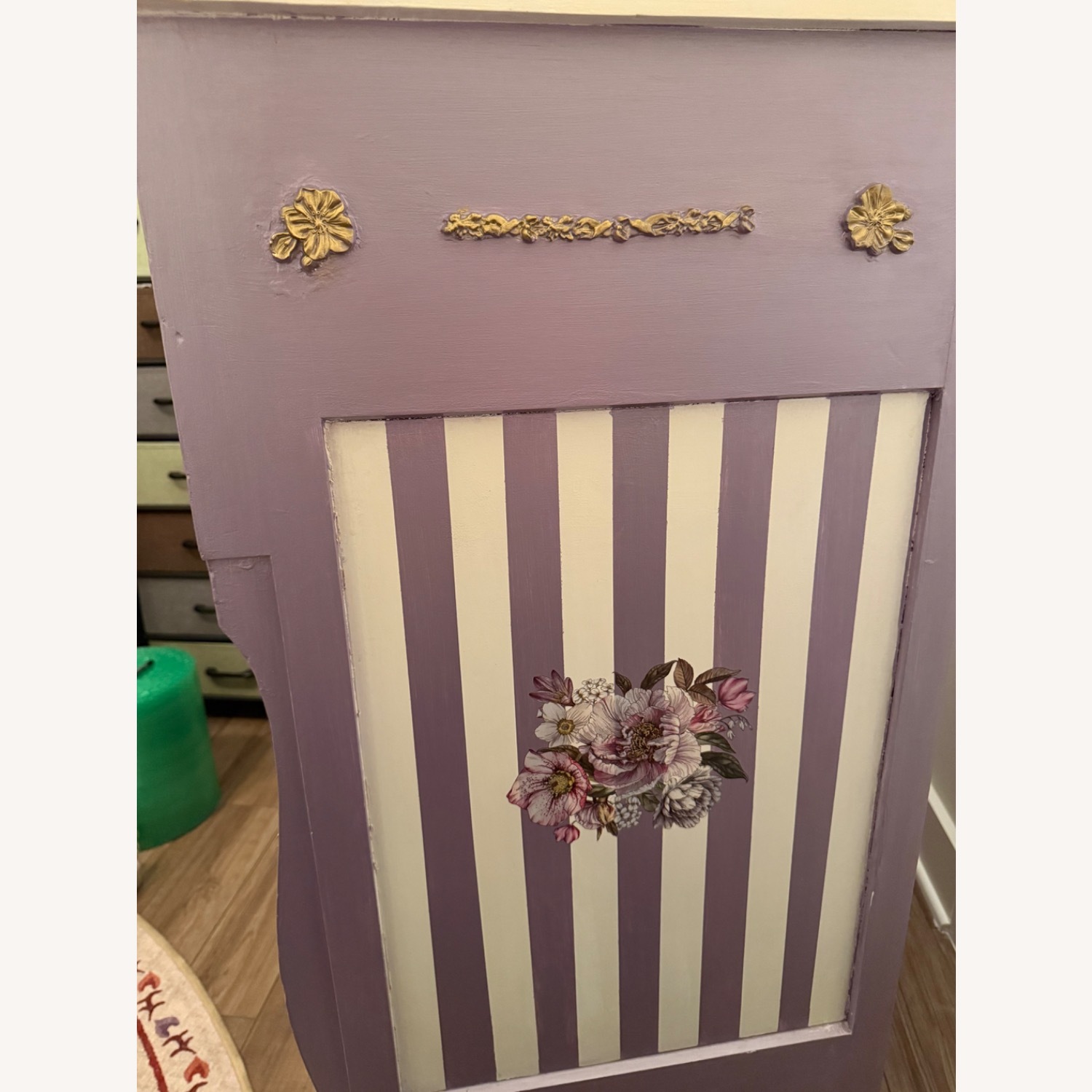 Vintage/Antique Purple Wood Dresser - image-3