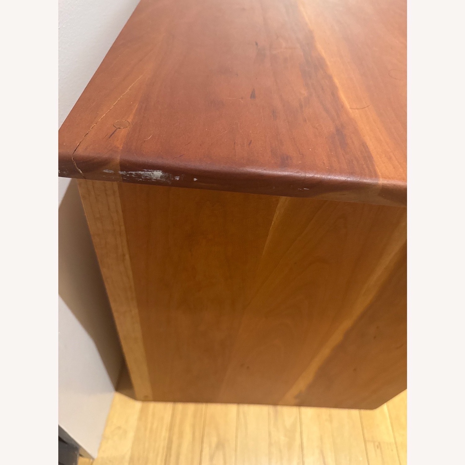  Cherry Wood Nightstand with Two Drawers - image-4