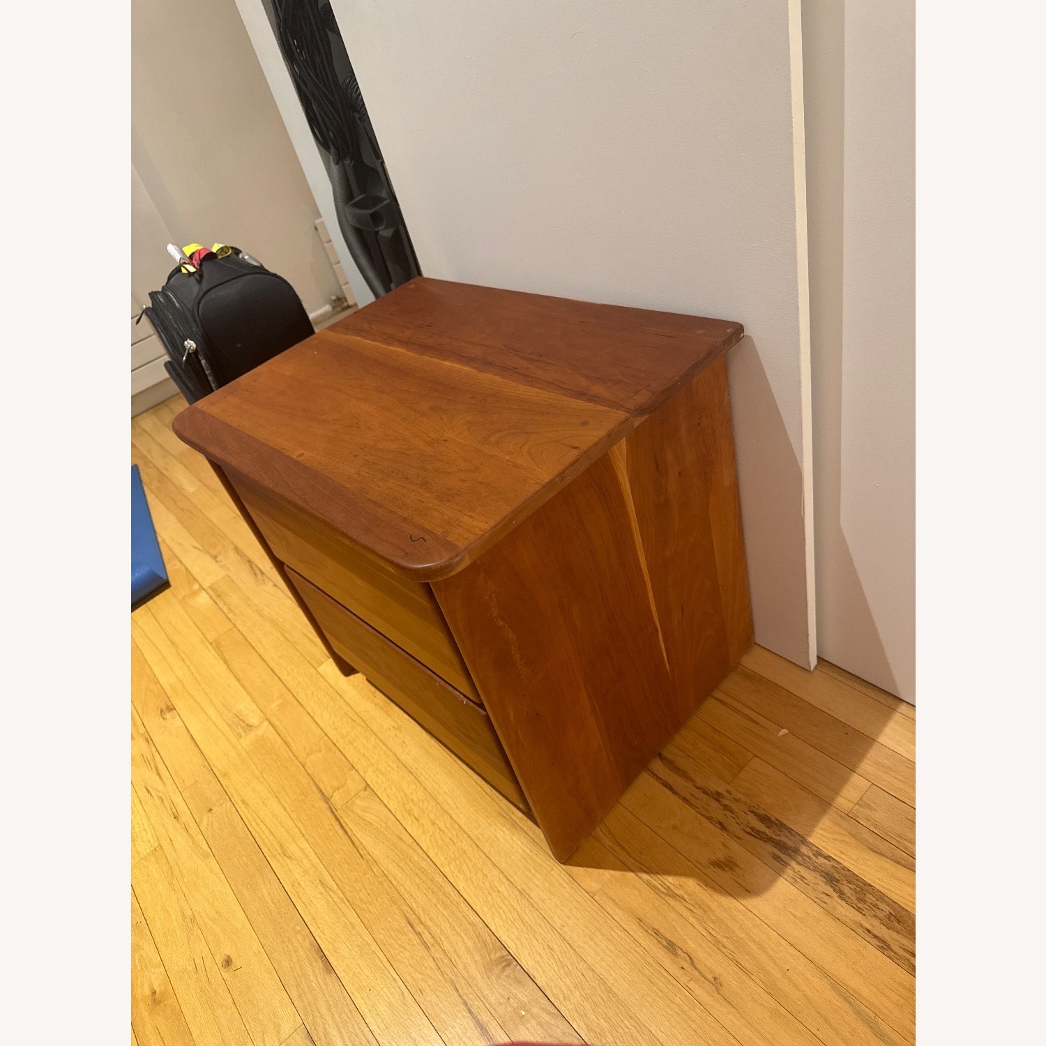 Cherry Wood Nightstand with Two Drawers - image-3
