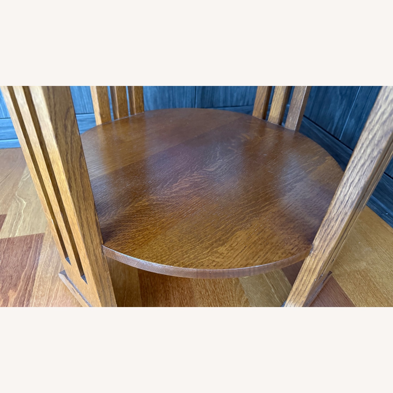 Stickley Furniture Dark Brown Round Side Table - image-3