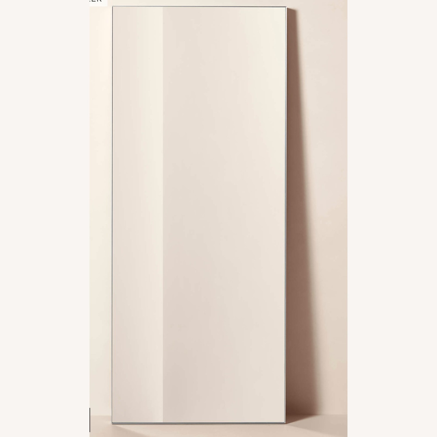 Crate & Barrel Silver Metal Floor Mirror - image-2