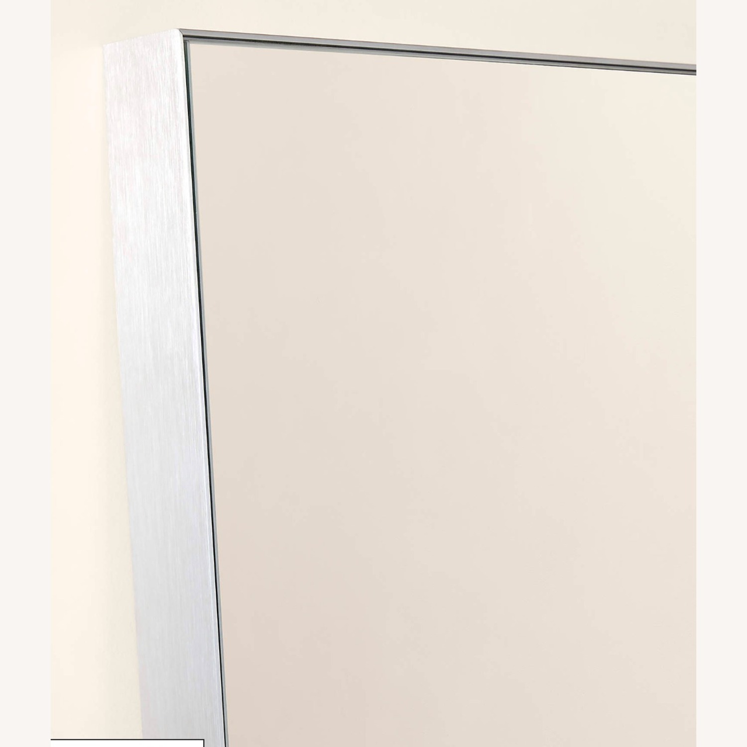 Crate & Barrel Silver Metal Floor Mirror - image-1