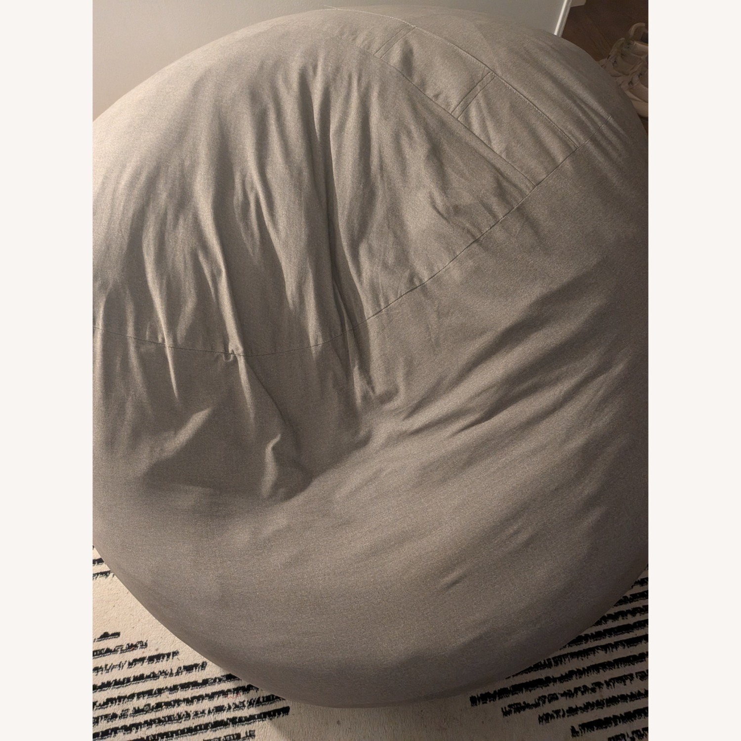 Gray Beanbag Chair - image-1