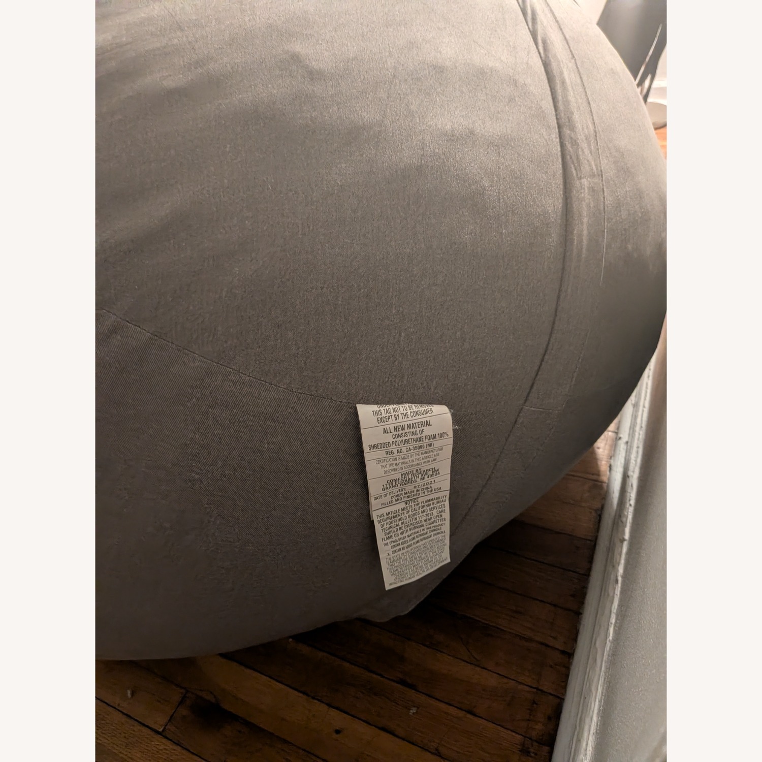Gray Beanbag Chair - image-2