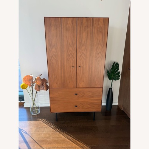 Used Design Within Reach Loop Armoire in walnut for sale on AptDeco
