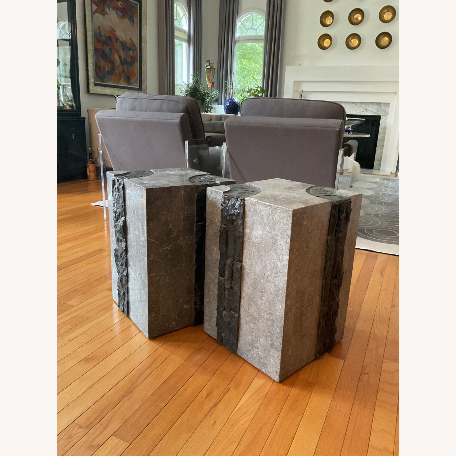 Maitland-Smith Dark Gray Side Tables - image-1