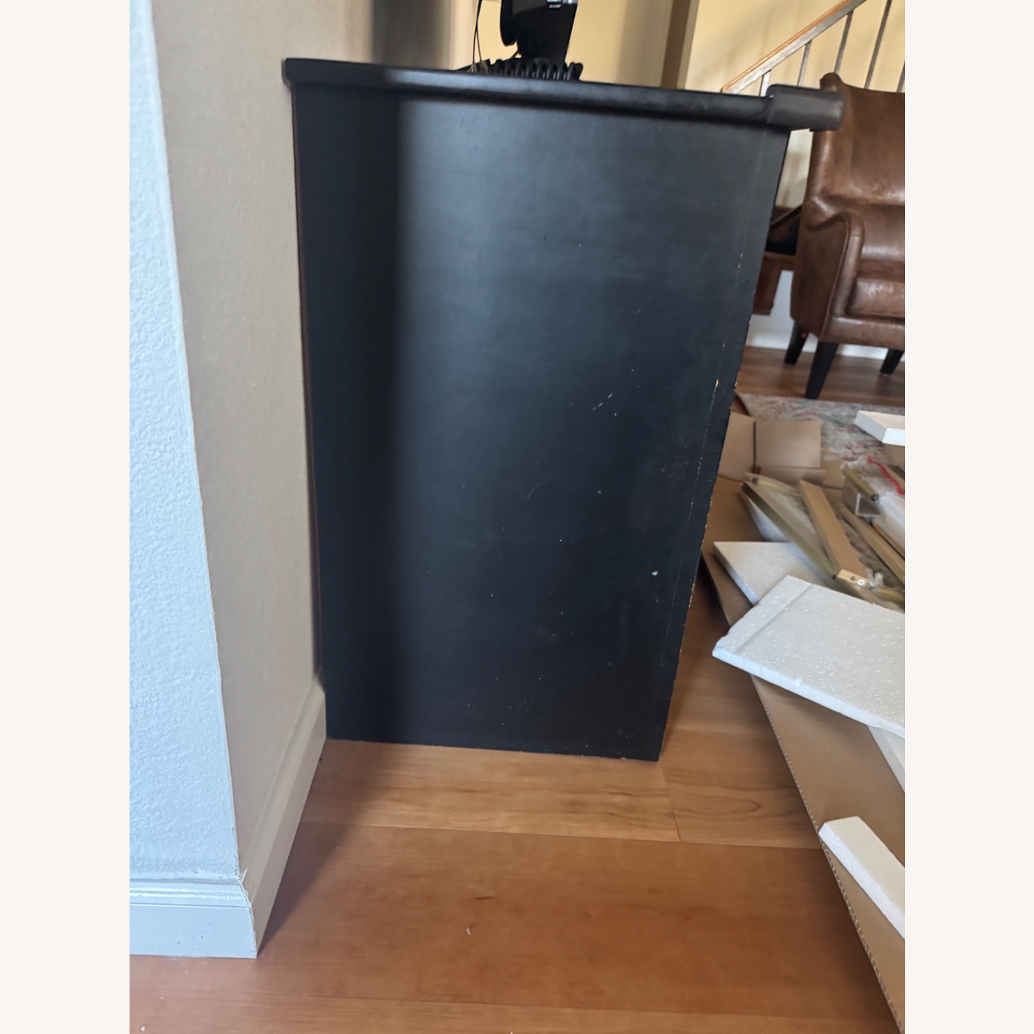 Living Spaces Black Wood Media Storage - image-1