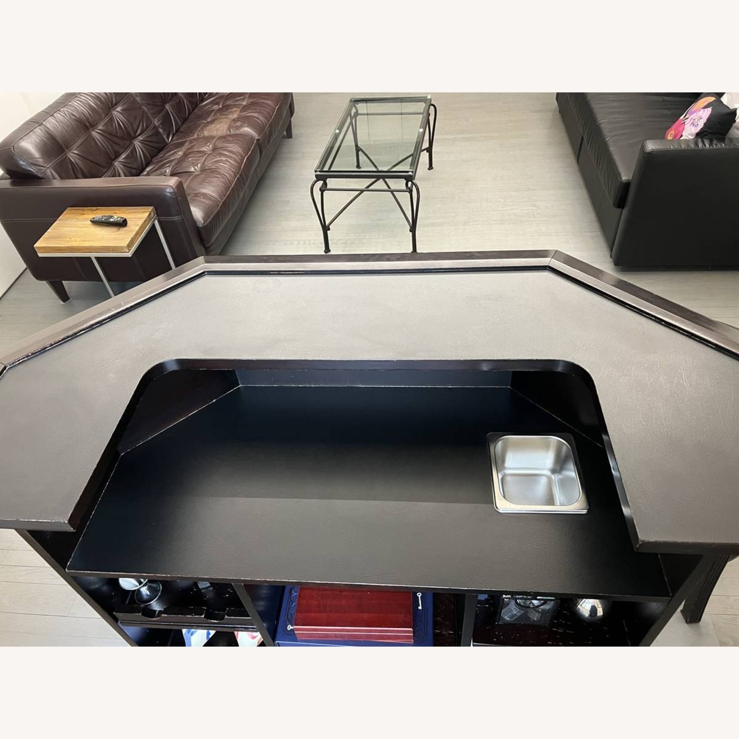 Vintage/Antique Dark Brown Bar Cart - image-7