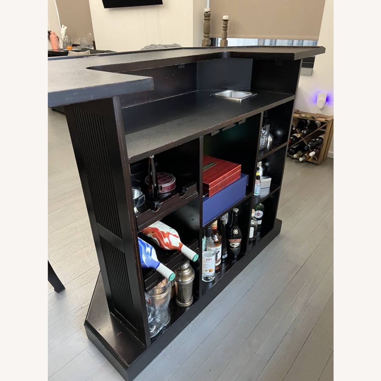 Vintage/Antique Dark Brown Bar Cart - image-4