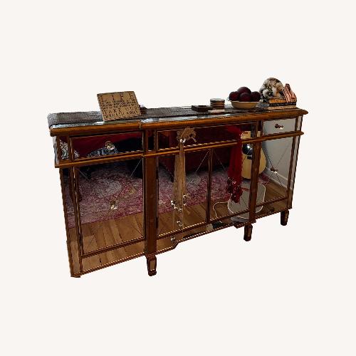 Used Ashley Mirrored Glass & Gold Crendenza for sale on AptDeco