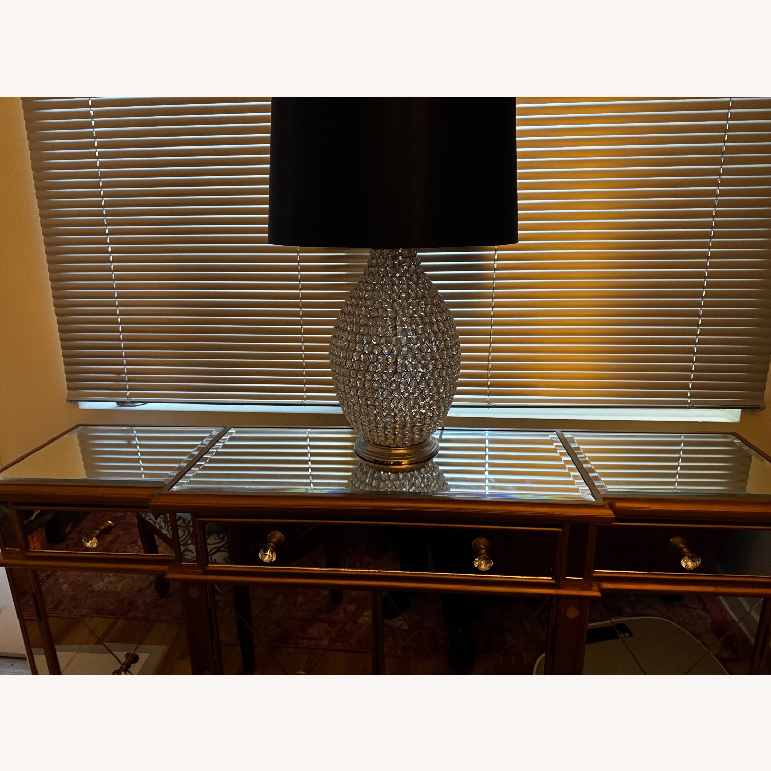 Ashley Mirrored Glass & Gold Crendenza - image-10