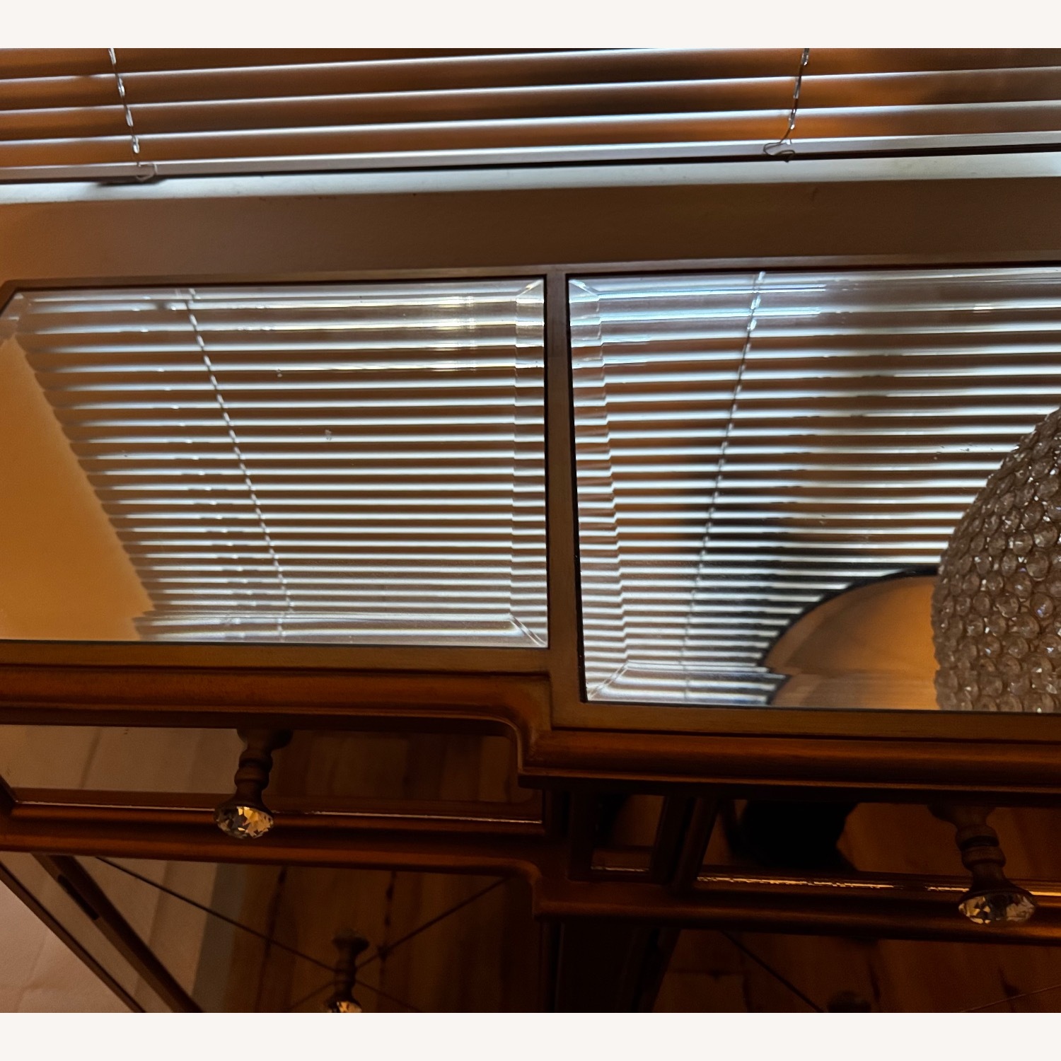 Ashley Mirrored Glass & Gold Crendenza - image-9