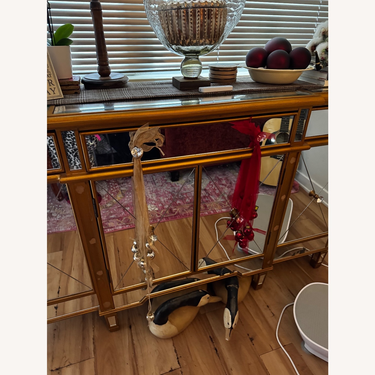 Ashley Mirrored Glass & Gold Crendenza - image-2