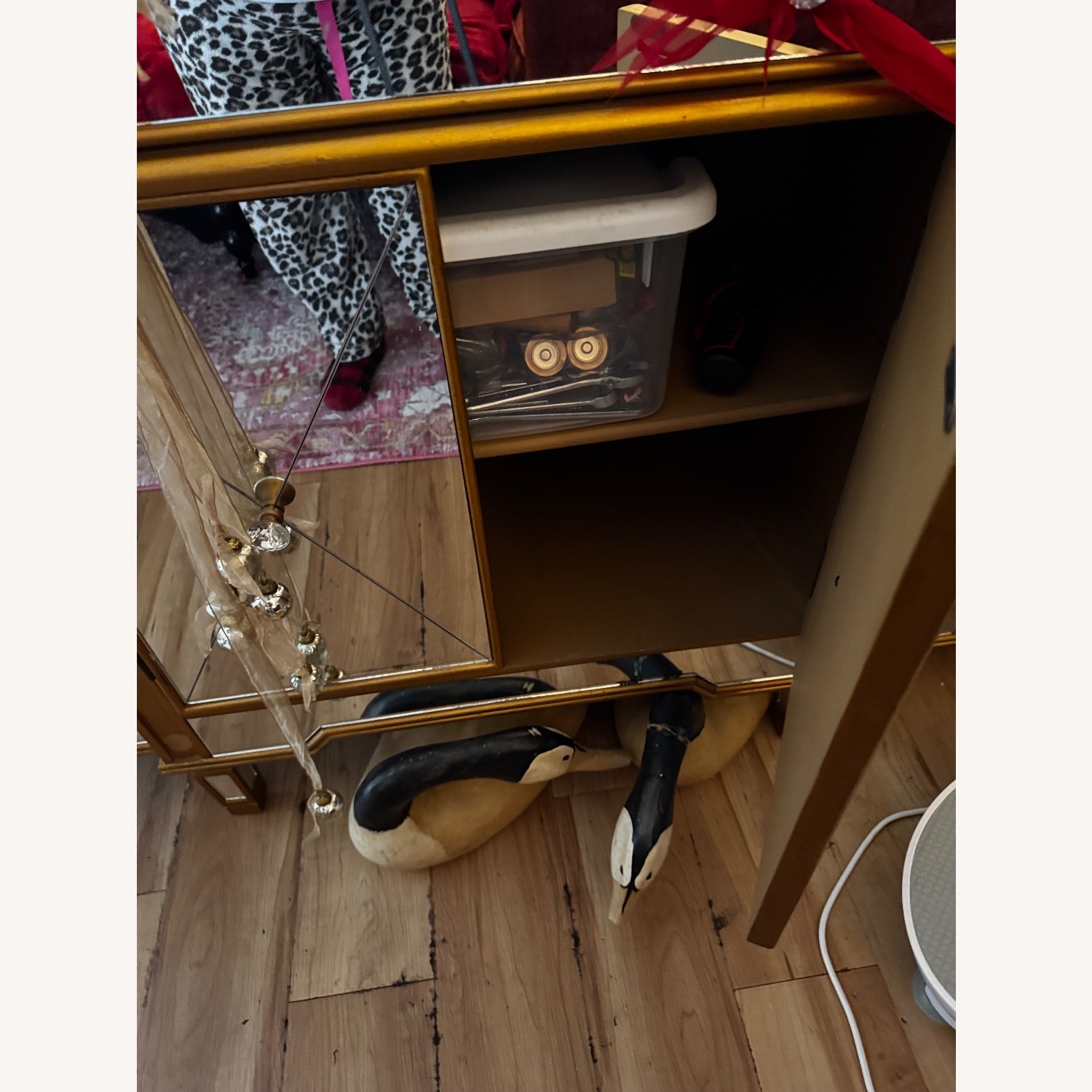 Ashley Mirrored Glass & Gold Crendenza - image-5