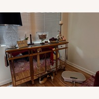 Ashley Mirrored Glass & Gold Crendenza