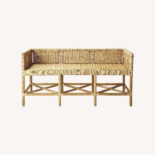 Used Serena & Lily Shore Bench Rattan Bench for sale on AptDeco