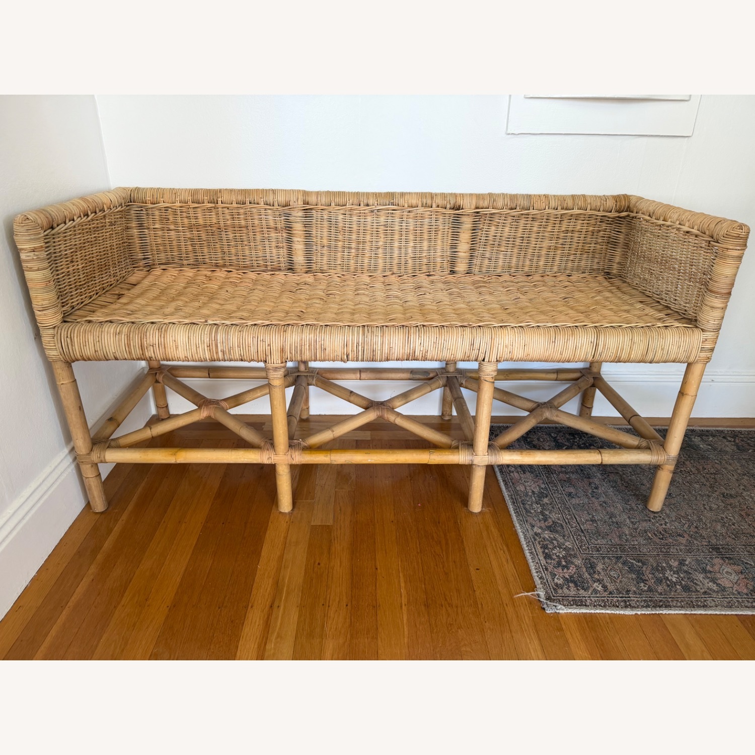 Serena & Lily Shore Bench Rattan Bench - image-1