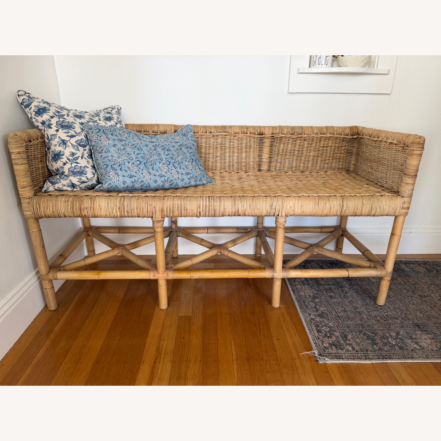 Serena & Lily Shore Bench Rattan Bench - image-2