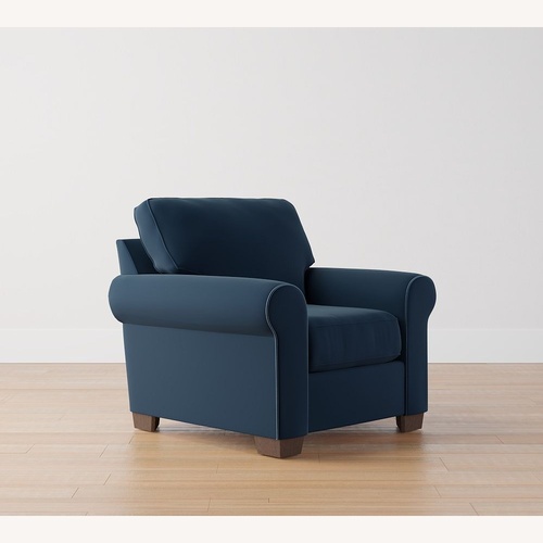 Used Pottery Barn Blue Armchair for sale on AptDeco