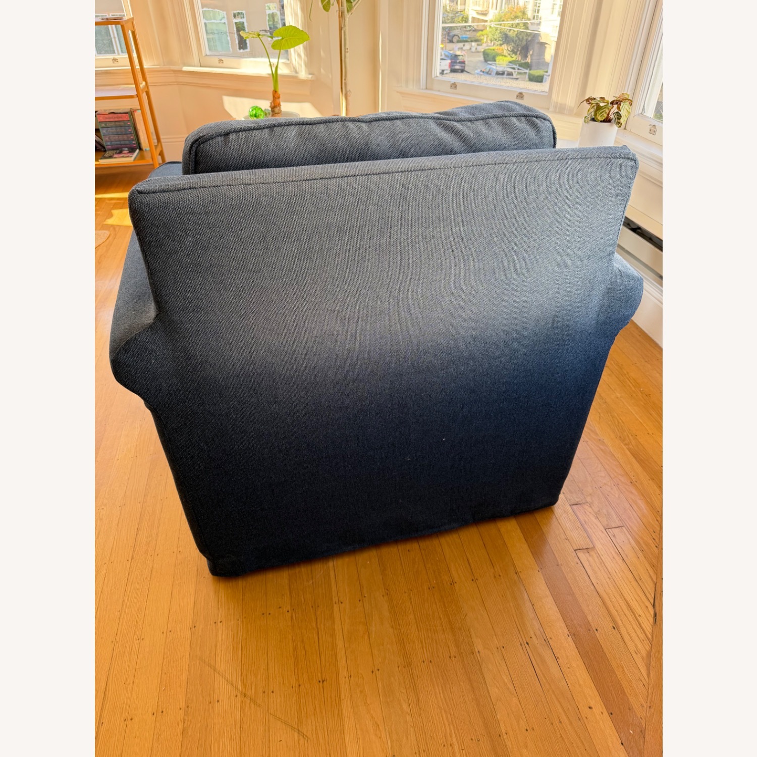 Pottery Barn Blue Armchair - image-2