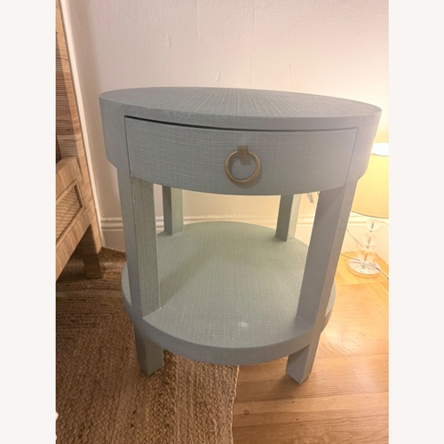 Used Serena & Lily Driftway Side Table Coastal Blie for sale on AptDeco