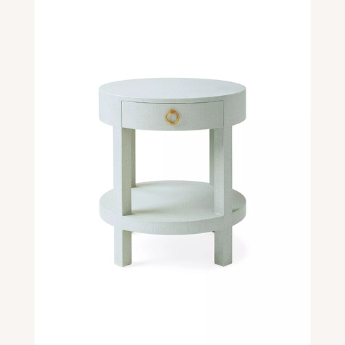 Used Serena & Lily Driftway Side Table Coastal Blie for sale on AptDeco