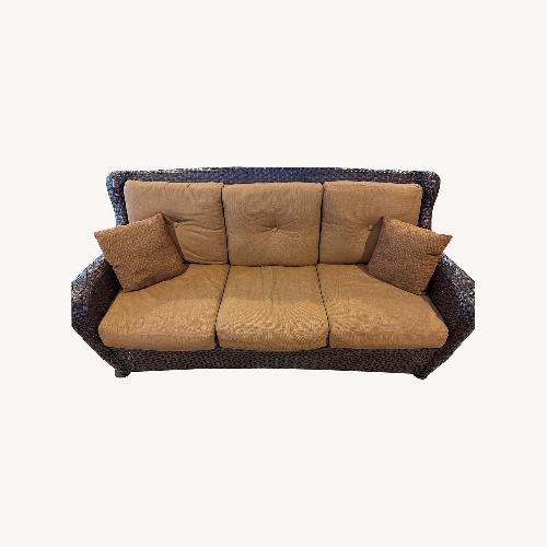 Used Dark Brown Rattan Patio Furniture for sale on AptDeco