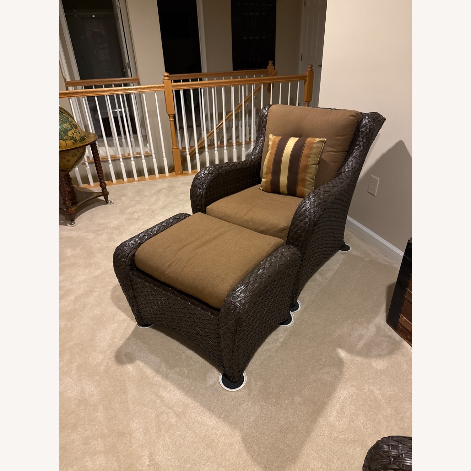 Dark Brown Rattan Patio Furniture - image-8