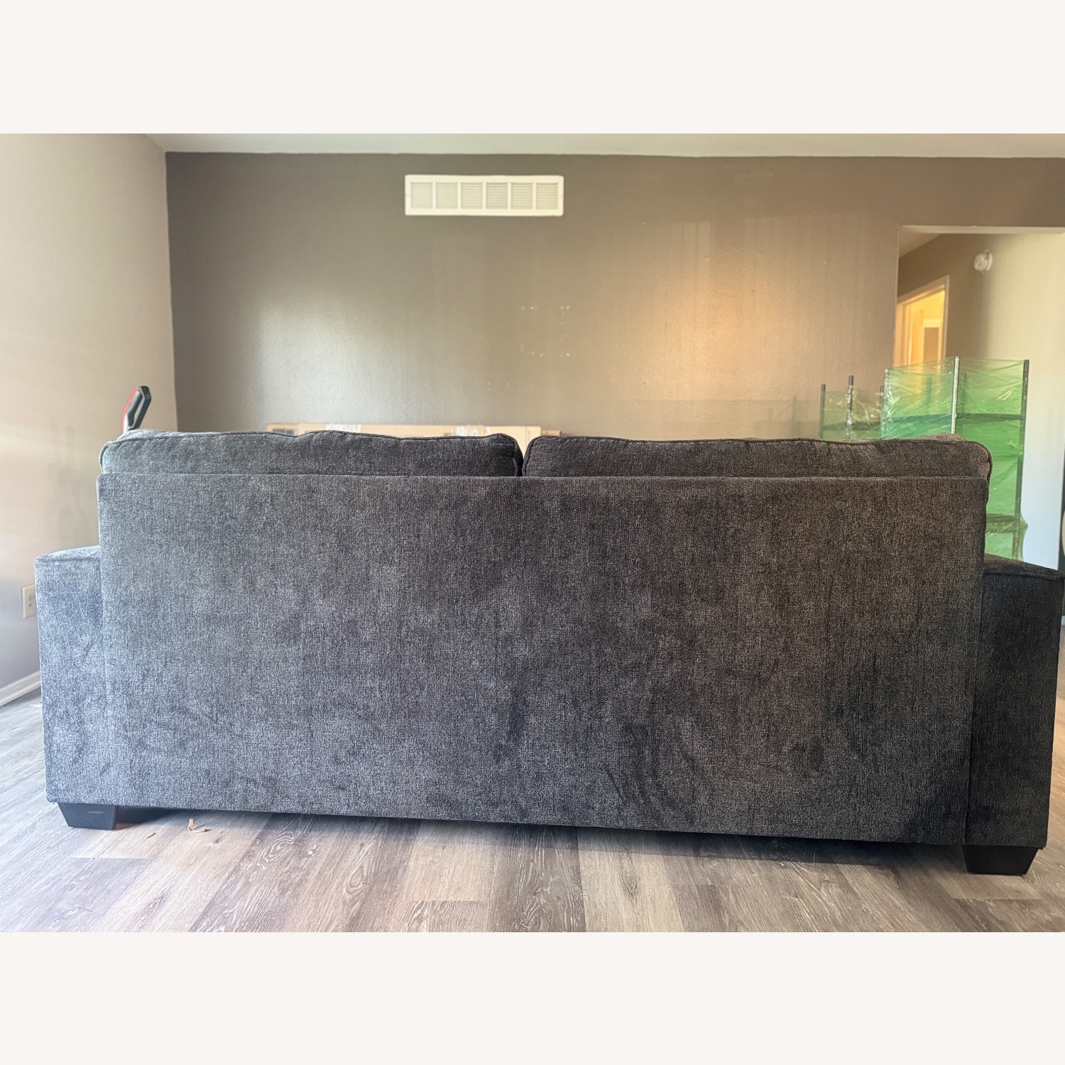 Ashley Dark Gray Fabric 2 Seater Sofa - AptDeco
