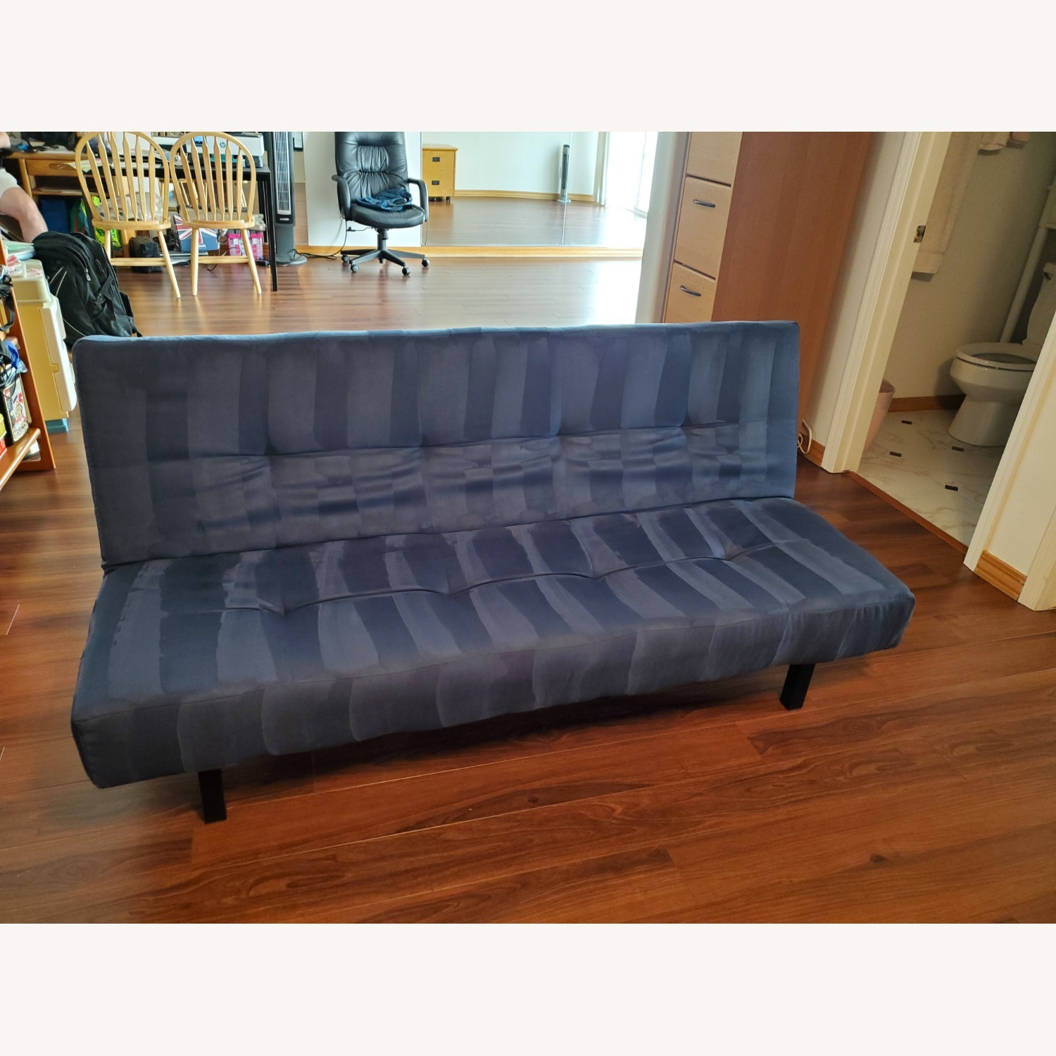 IKEA Blue Fabric Sleeper Sofa - image-3