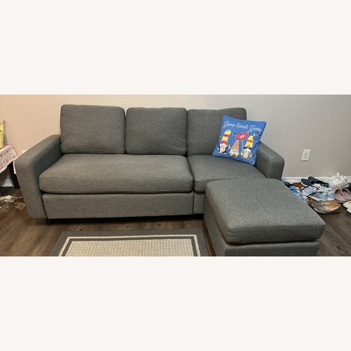 Used Honbay Sectional Sofa Movable Ottoman  for sale on AptDeco