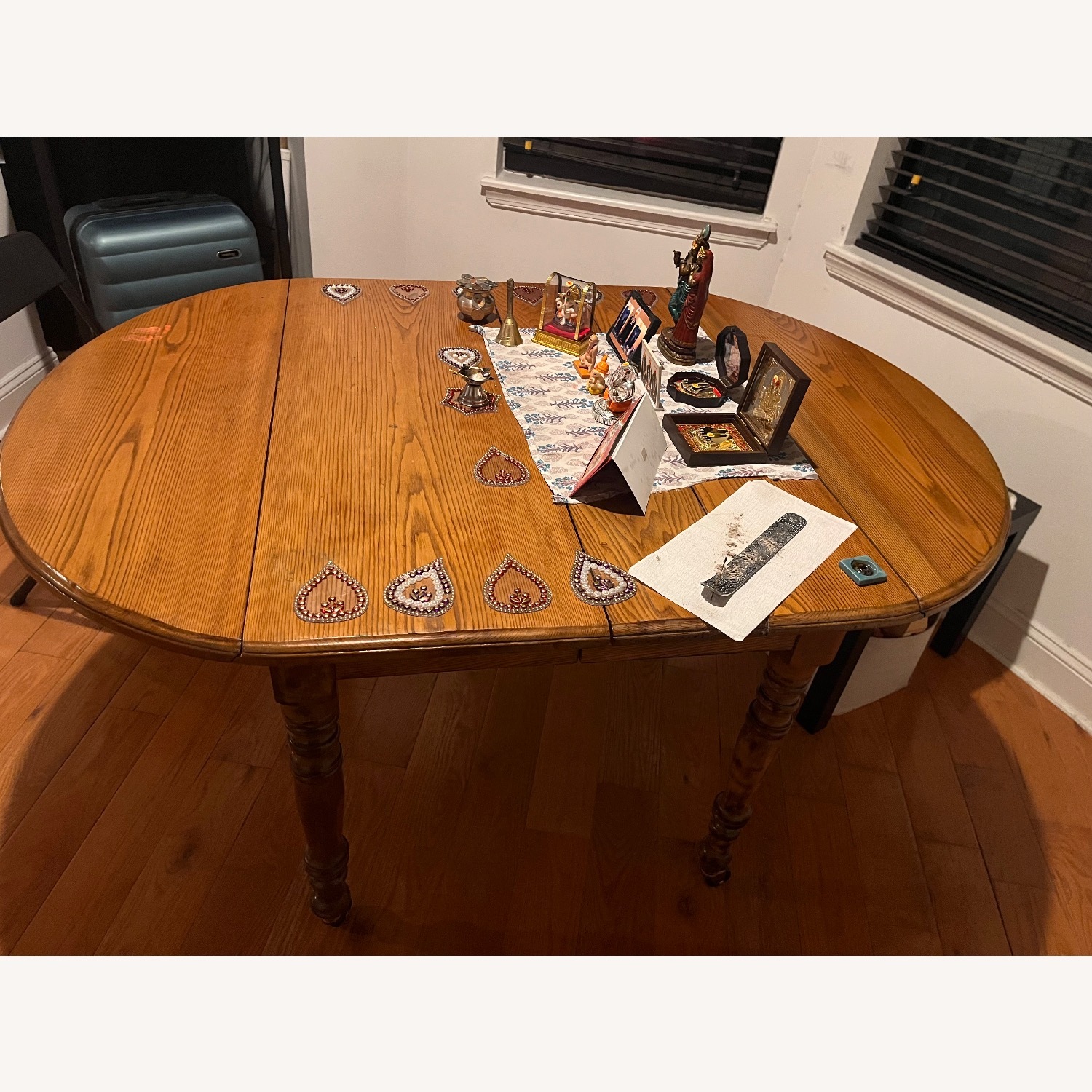 Light Brown Wood Dining Table - image-3