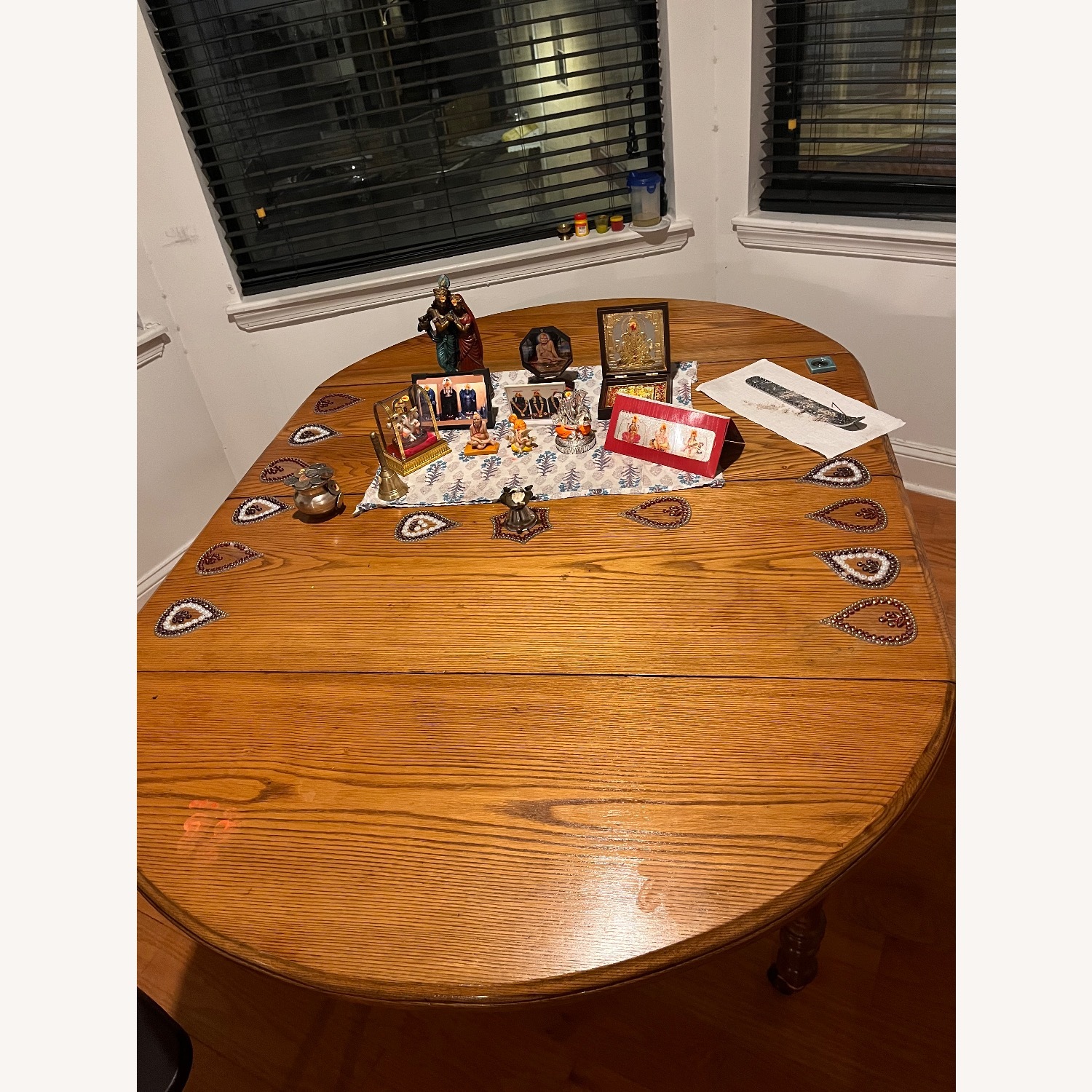 Light Brown Wood Dining Table - image-2