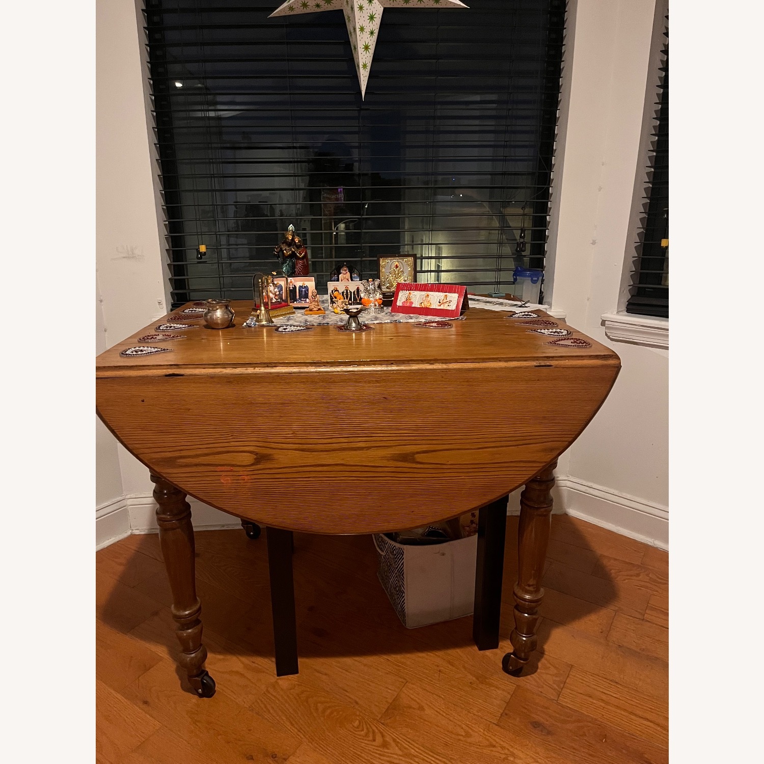 Light Brown Wood Dining Table - image-4