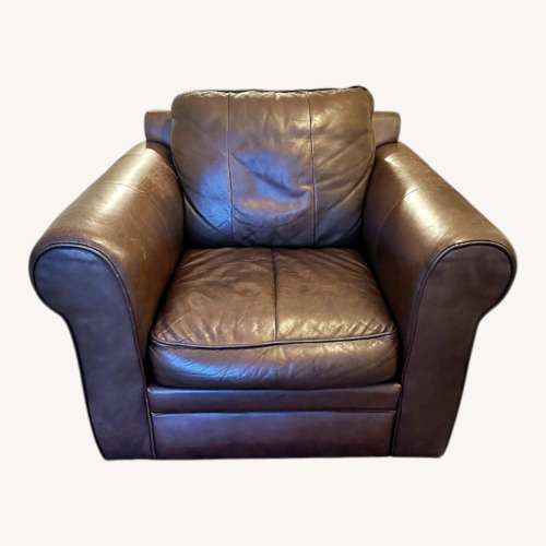 Used Poltrona Frau Brown Italian Leather Armchair for sale on AptDeco