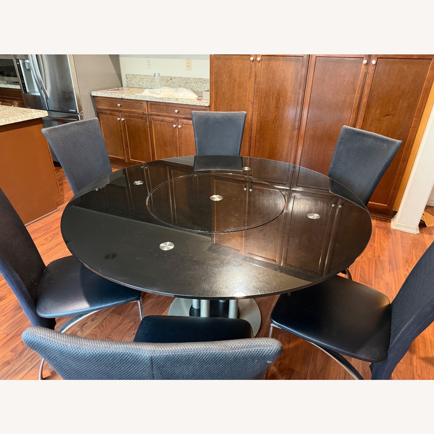 Coaster Fine Furniture Black Glass Dining Set - image-1