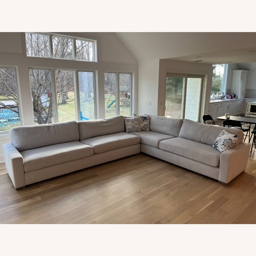 Used Restoration Hardware Maxwell Dove Grey L Sectional Sofa for sale on AptDeco