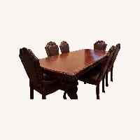 Ashley Furniture Light Brown Wood Dining Set